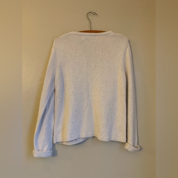 Crazy horse liz Claiborne embroidered sweater cardigan birds flowers spring - Picture 6 of 7